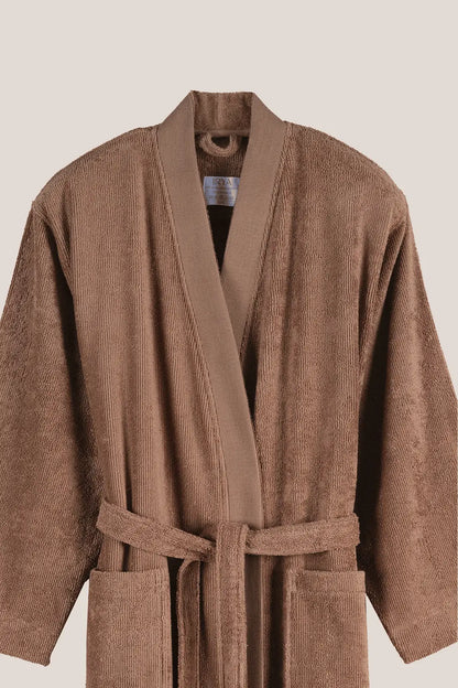 Solena %100 Pamuk Kadın Bornoz Kahve