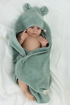 Tiny Bear Organik Pamuk Bebek Kundak Mint 75x75 cm