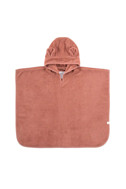 Tiny Bear Organik Pamuk Çocuk Panço Kiremit