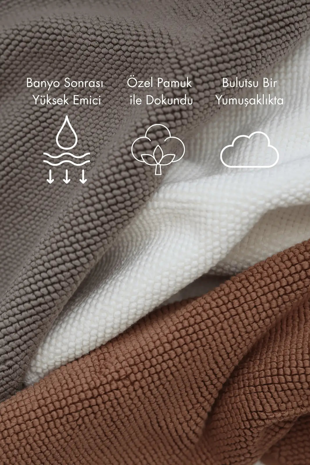 Velluna Tekli Havlu Banyo Paspası 50x80 cm Gri