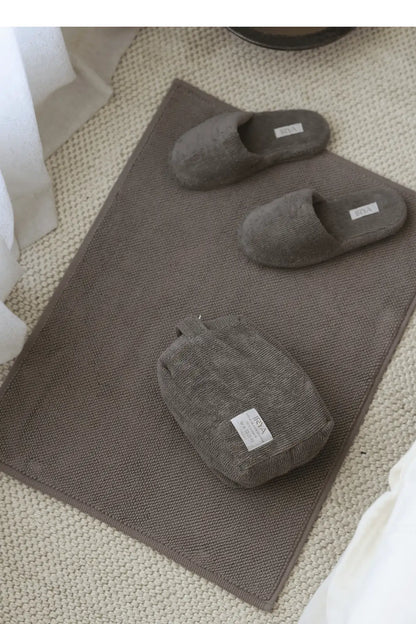 Velluna Tekli Havlu Banyo Paspası 50x80 cm Gri