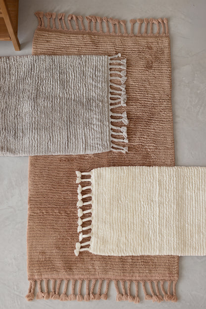 Belina 2'li Takım Bambu Banyo Paspası 40x60+60x90 Cm Karamel