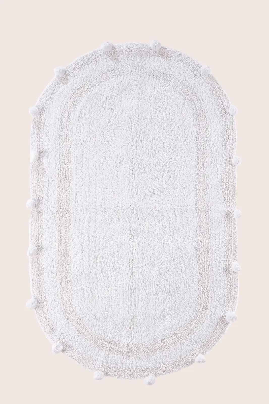 Lampetie | Eris Tekli Banyo Paspası 70x120 Beyaz