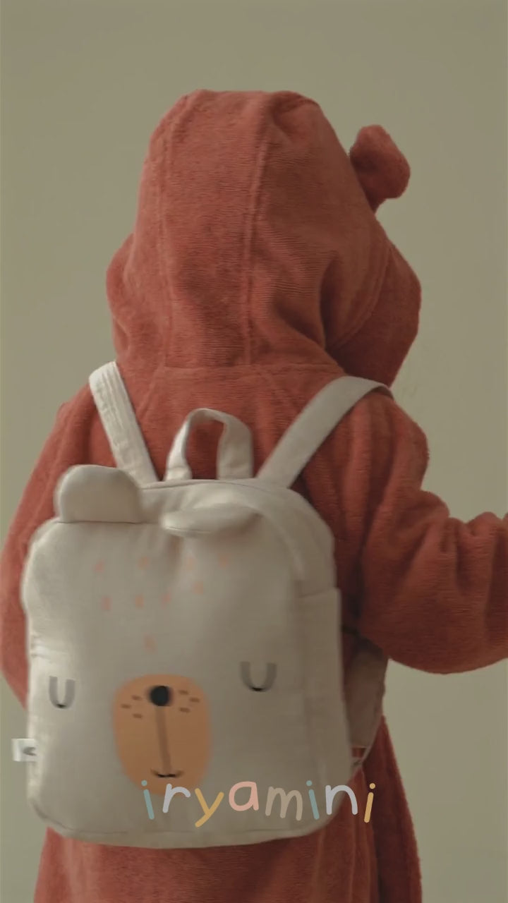 Videoyu yükle: Tiny Koala Organik Pamuk Müslin Çocuk Çantası Gri