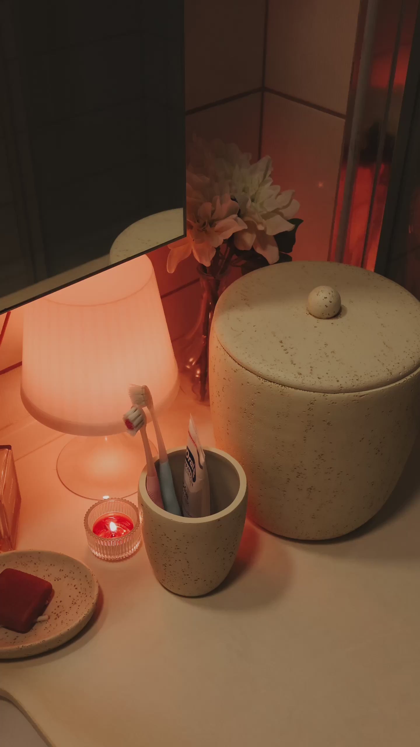 Videoyu yükle: Travertine 5 Parça Banyo Seti Açık Bej