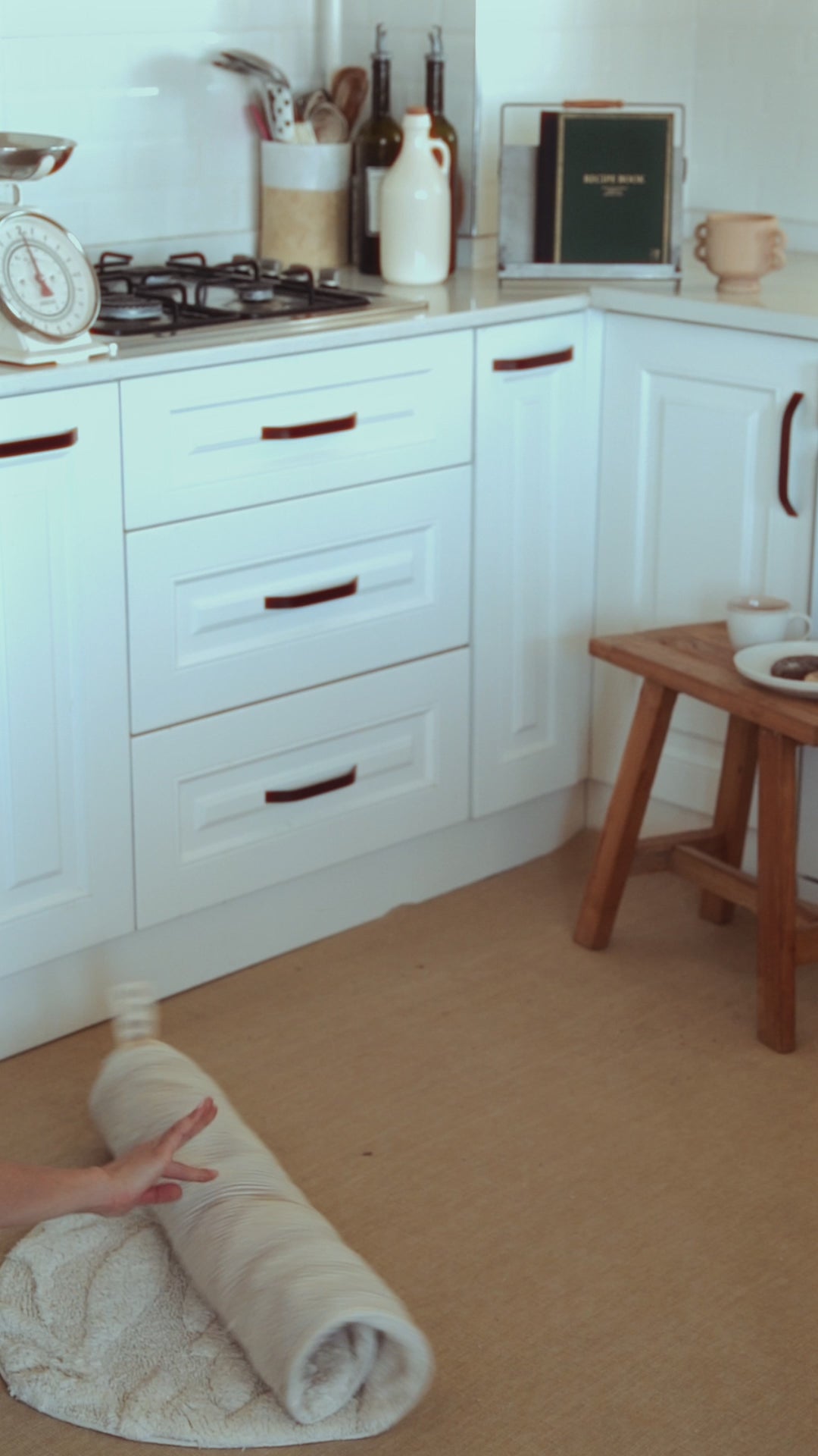 Allesi Tekli Banyo Paspası %100 Pamuk 65x115 Ekru