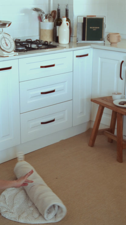 Allesi Tekli Banyo Paspası %100 Pamuk 65x115 Ekru