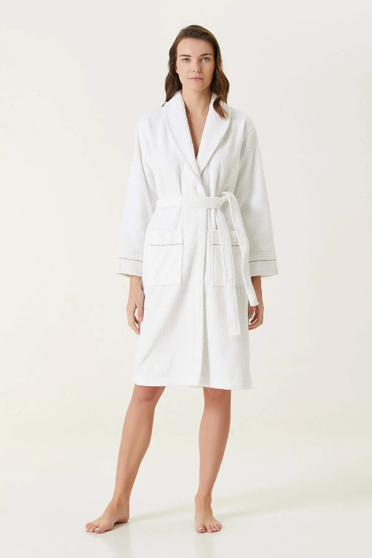 Roya Women's Bathrobe White