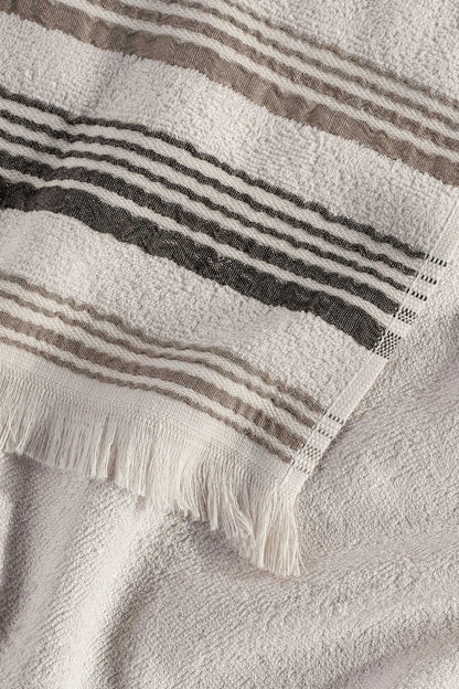 New Derin Bambu Yüz Havlusu 50x90 cm Vanilla Linen