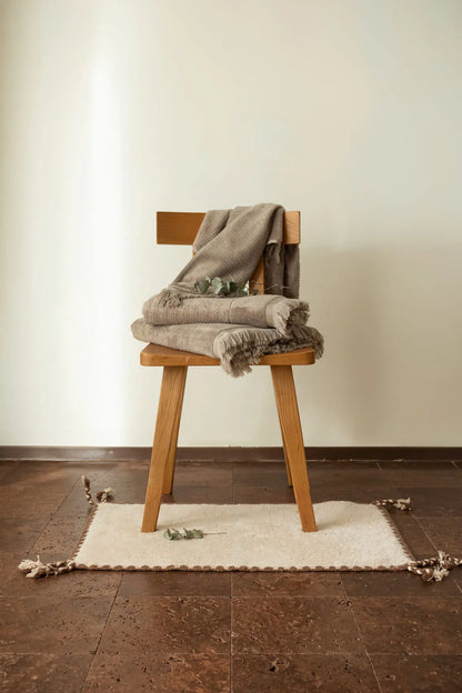 Vina Tekli Banyo Paspası Bambu 50x80 cm Açık Bej